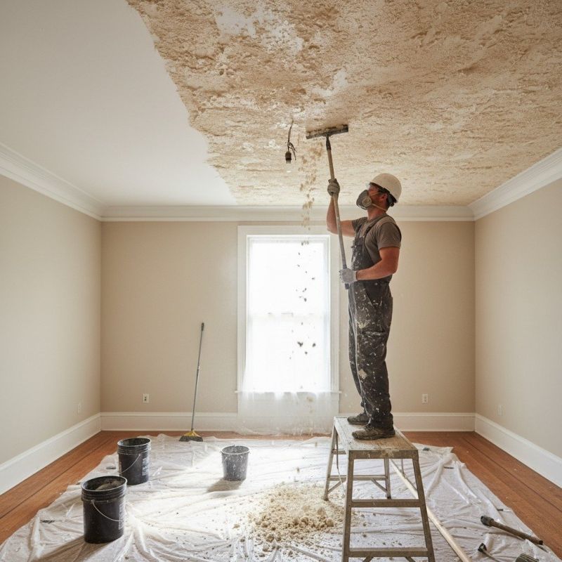 Popcorn Ceiling Removal detail